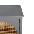 thumbnail image 6 of Seetaras 2 Rattan Doors Sideboard Buffet Cabinet Free Standing Accent Storage Cabinet Accent Entryway Chest Console Table for Kitchen Dining Room Living Room Hallway, 6 of 9