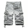 thumbnail image 2 of Pxiakgy jeans for men Shorts Men's Pant Outdoors Beach Work Casual Trouser Cargo Color Pocket Men's pants Men Cargo Pants Grey + 34, 2 of 6
