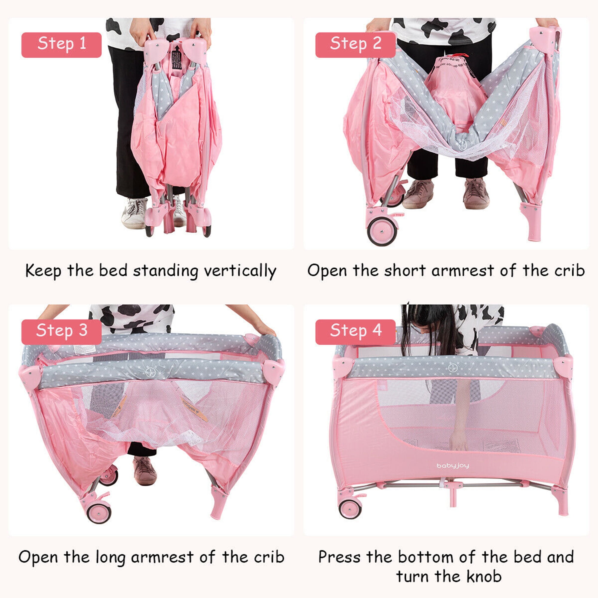 Buy Gymax Foldable Baby Playard Portable Playpen Nursery Center w