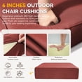 thumbnail image 3 of Arnahaishe Outdoor Deep Seat Cushion 22 X 24 X 6 inch for Patio Furniture, Waterproof & Fade Resistant Patio Furniture Replacement Cushions, Red, 3 of 7