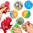 thumbnail image 4 of 6 Pack Stress Balls, Vent Dinosaur Fidget Mesh Squishy Anxiety Stress Relief Toys for Adults Sensory Squeeze Pop Colorful Basket Stuffers Classroom Student Rewards Carnival Prizes Birthday Goody Bag, 4 of 9
