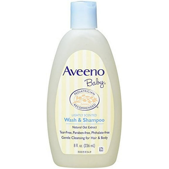 Aveeno Baby Wash & Shampoo Natural Oat Extract, Slight Clean Fragrant, 8 oz