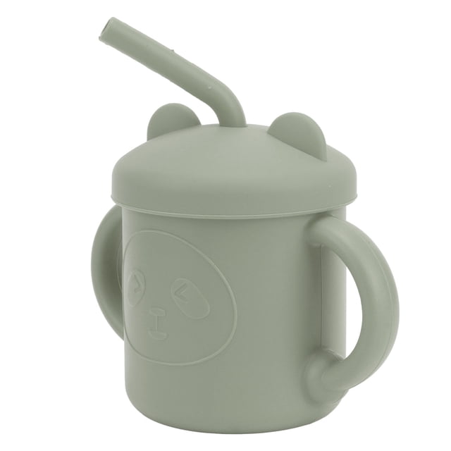 Vaso Para Sorber De Silicona Para Bebé, 1 Uds., Aprendizaje Con Patrón De Panda