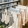 thumbnail image 4 of Dusknt Stainless Steel Clothespins, Laundry Clothes Clips, Kitchen Bag Clips White Rubber Coated Stainless Clothespins Anti-Slip Heavy Duty Multi-Purpose Clip, 10Pc, 4 of 5