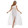 thumbnail image 2 of FEIFLY Women Elegant Athenian Dress Outfits For Halloween Party Ancient Theme White Robe Solid Color Festival Clothing, 2 of 7