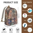 thumbnail image 5 of Floral Pattern Laptop Backpack for Girls, Boho Chic School Bag with Double Zipper and Large Capacity Compartments, 5 of 5