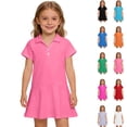 thumbnail image 1 of YOUYEDIAN Robe Polo pour Filles Taille 11-12 Enfants Été Décontractée à Manches Courtes Uniforme Scolaire Tout-Petit Tenue de Golf à Col Tenue Sportive Robe T-Shirt (Rose), 1 of 6