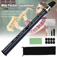 thumbnail image 4 of Portable 8-Hole ABS Pocket Saxophone in Dark Green with 4 Backup Reeds, 8 Dental Pads, Finger Chart, Cleaning Cloth, and Carrying Bag – Compact 13.39" Musical Instrument Kit for Beginners and Travel, 4 of 7