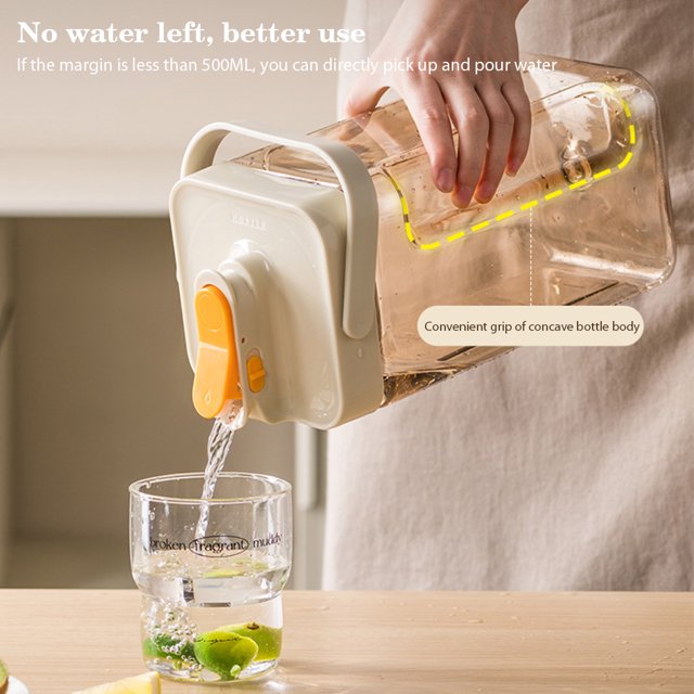Refrigerador Hervidor Frío Cool Kettle 3.5L Con Grifo Gran Capacidad Para Reuniones Familiares Blanco