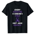 thumbnail image 1 of AALJY Purple Ribbon Don't Judge Educate Overdose Awareness Month T-Shirt, 1 of 5