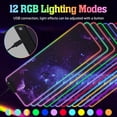 thumbnail image 2 of VEGCOO RGB Led Mouse Pad (31.5 x 12 inch) with Wrist Rest Gel Support, Waterproof with Anti-Slip Base Gaming Mouse Mat Extended for Computer PC Laptop, Office Desktop Mat(Starry Sky), 2 of 8