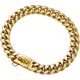 thumbnail image 1 of Collar de cadena para perro dorado con hebilla segura con piedras de circonita cúbica heladas Cadena de eslabones cubanos de acero inoxidable de metal de 33 quilates Collar de cadena de entrenamiento, 1 of 7