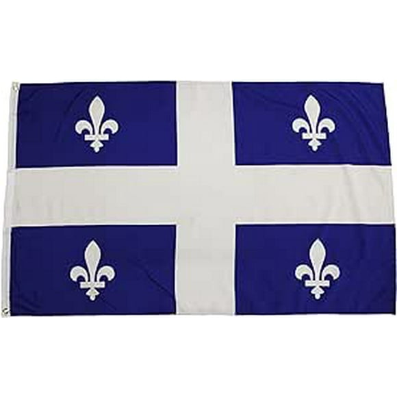 QUEBEC CANADIAN PROVINCIAL LARGE 3 X 5 FLAG WITH 2 GROMMETS CANADA PROVINCE