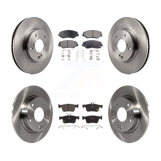 Transit Auto Front Rear Disc Brake Rotors and Ceramic Pads Kit for Car Honda Civic K8T-101608