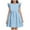 Light Blue, variant on Bovxnpu Summer Girls Dresses, Girls Casual Dress Beach Sundress Mini Dress, Children's Summer Solid Color Back Button Flying Sleeve Round Neck Dress 8-9 Years