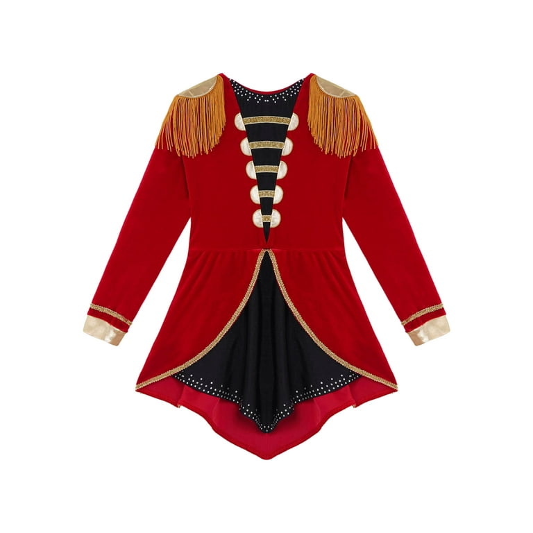 TiaoBug Kids Girls Marching Band Uniform Carnival Cosplay