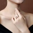 thumbnail image 2 of Women Ring Faux Morganite Hollow Out Jewelry Electroplating Long Lasting Finger Ring for Wedding, 2 of 8