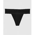thumbnail image 2 of Culotte String avec Bordure en Dentelle, Noire Smoking, 2 of 2