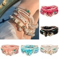 thumbnail image 6 of EOEMY Charm Boho Women Multi-Layer Stretch Beaded Natural Stone Tassel Bracelet Bangle-4Pcs Gray Beads, 6 of 9