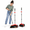 Large/Red /2-pack, variant on 2 Pack Is More Economical Brooms With Dustpanbo Set 52" Long Handle Teeth Self-cleaning Function Indoor And Outdoor Sweeping For