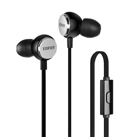 Edifier P293 In-ear Hi-Fi Headphones - Earbud Headset IEM In Ear Monitor Headphone Cellphone Earphones with Mic and Remote (Black /