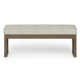 thumbnail image 4 of Milltown 44 inch Wide Solid Wood Contemporary Large Ottoman Bench in Platinum, 4 of 9