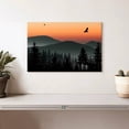 thumbnail image 2 of Elephant Stock Misty Mountain Eagles Wall Art - Horizontal Canvas Wall Art - Living Room Wall Decor - Nature Canvas - Orange And Black Decor - 12" x 8", 2 of 8