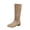 Khaki, variant on SAWOBUUN Womens Mid Calf Boots Slouchy Round Toe Block Heel Faux Suede Pull On Comfortable Fashion Casual Winter Boots