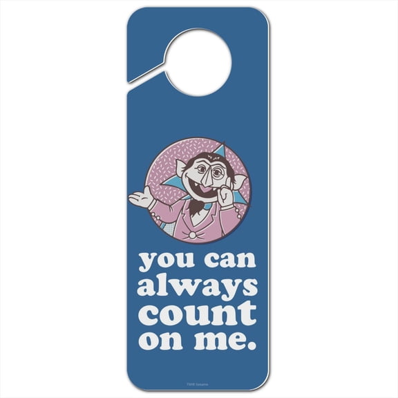 Sesame Street You Can Count on Me Plastic Door Knob Hanger Sign