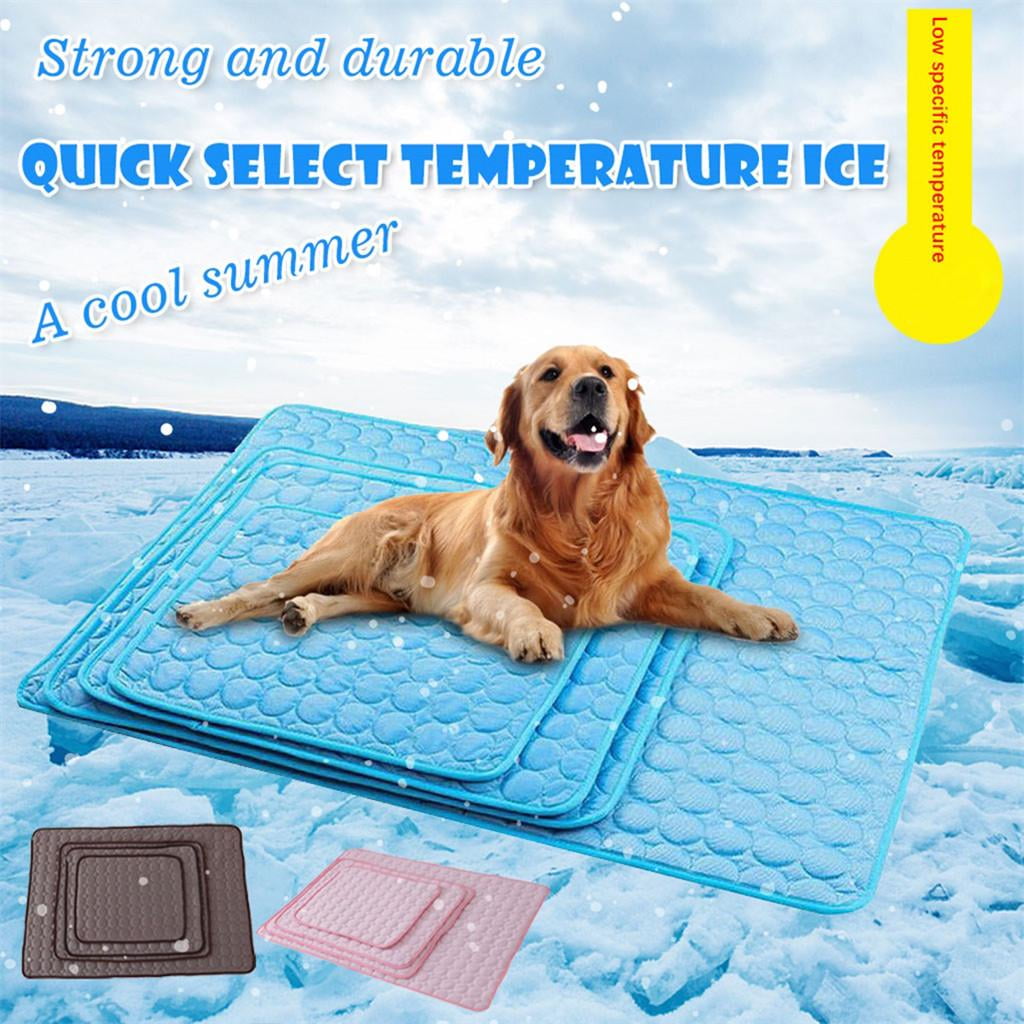 Self Cooling Pad for Small Medium Large Dogs/Cats Non-toxic & Washable Ice Silk Summer Cool Mat Kuoser Pet Cooling Mat Puppy Heat Relieve Ice Blanket Mat for Beds Cars Crates Kennels