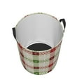 thumbnail image 5 of LNWH Laundry Basket, Christmas Plaid Noel Pattern Foldable Laundry Hamper with Handles Waterproof, Small Size, 5 of 8