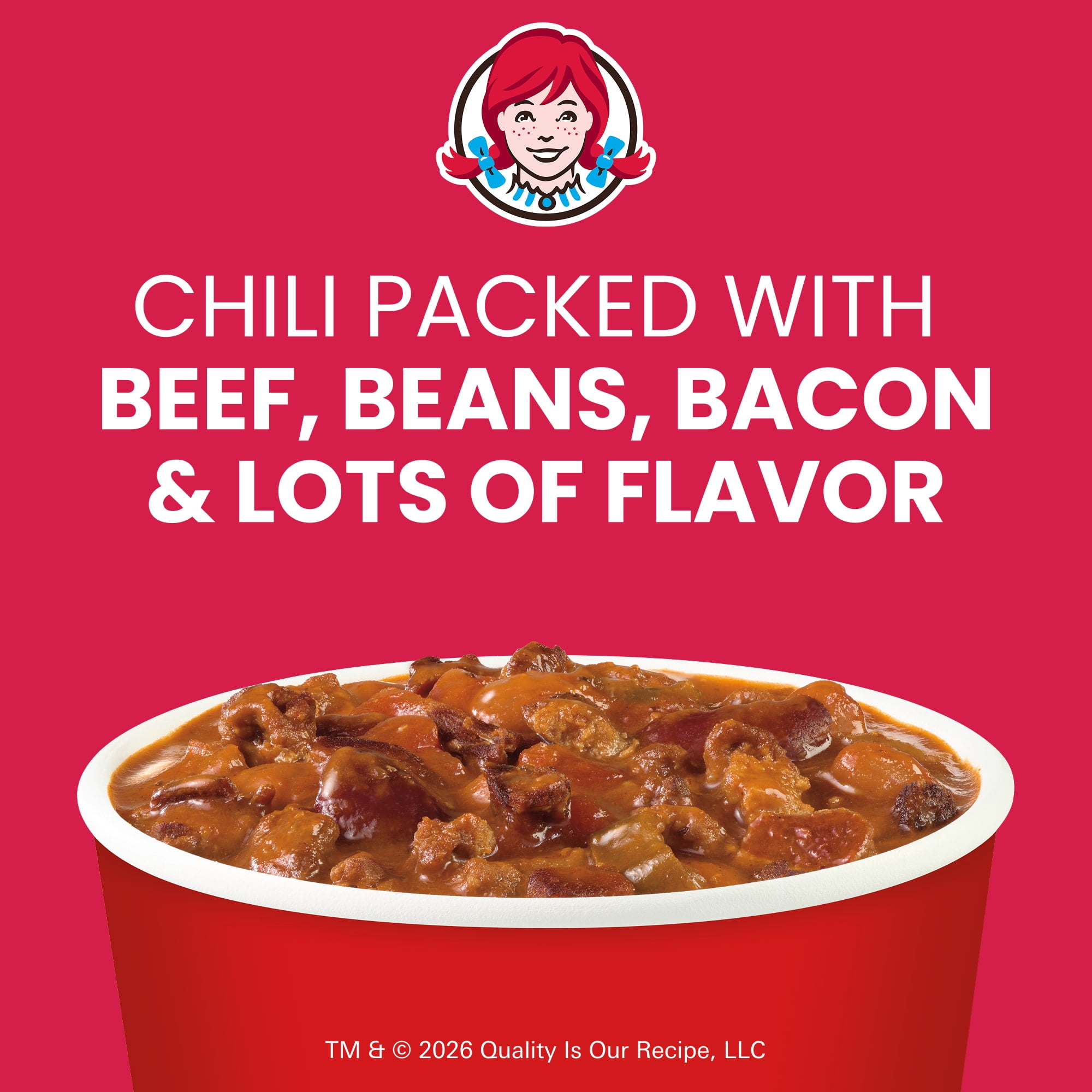 Wendy's Baconator Chili With Beans, Beef & Bacon, 31g Protein Per Can, Canned Chili, 15 oz.