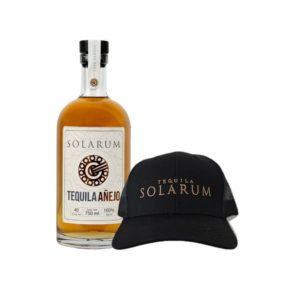 Tequila Solarum Añejo 750 Ml + Gorra Solarum