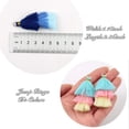 thumbnail image 2 of 22 Pieces 2.4inch 3 Layers Small Tassels, Tri-Colors Tassel Charms with Jump Rings for Earring Making Garland Keychain Dreamcatchers DIY Crafts Decorations, 2 of 6