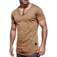 thumbnail image 2 of Men’s Muscle V Neck Shirts Casual Short Sleeve Gym Athletic T Shirt Fashion Tee Top Workout Bodybuilding Shirts, 2 of 4