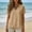 Khaki 01, variant on Textured V-Neck Tee for Women, Cotton Short Sleeve Casual Daily Wear Summer Beach Basic Top