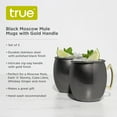 thumbnail image 2 of True Stainless Steel Moscow Mule Mugs, Cocktail Cups, 16 oz Set of 2, Black, 2 of 6