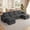 Gray, variant on 137" U-Shape Modular Sectional Couch Green Corduroy Boneless Couches for Living Room,6 Seat Cloud Couch,Deep Seat Cushion,Wide Armrests