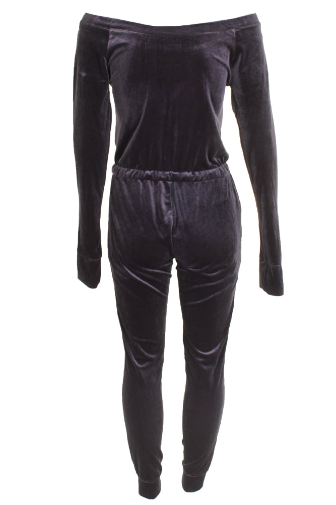 material girl velour jumpsuit