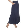 thumbnail image 2 of White Mark Women’s Soft Tiered Maxi Skirt, 2 of 6