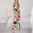thumbnail image 3 of Goofa Vegetables Printed Women’s 2 Piece Pajama Set Super,Pajamas Women's Long Sleeve Sleepwear Soft Button Down Loungewear Pjs Lounge Set Nightwear-Medium, 3 of 9