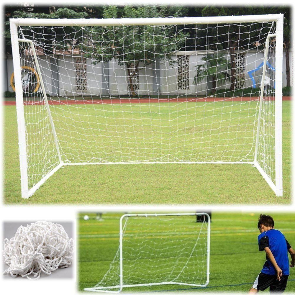 24x8ft Football Full Size Soccer Goal Post Net Straight Flat Sport 7.3x2.4m  LS 