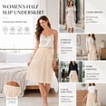 thumbnail image 5 of Women's Half Slip Underskirt, Mid Length Elastic Waist Under Dress Liner, Soft Smooth Seamless Breathable Ladies Slip Skirt for Daily Wear, Formal Dresses, Layering, 5 of 8