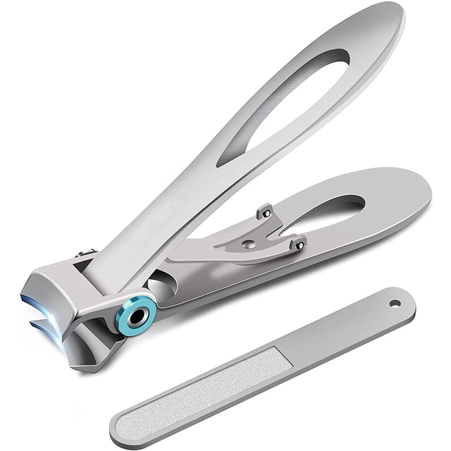 Cortaúñas para uñas gruesas – Cortaúñas extra grande con apertura de mandíbula con lima de uñas para uñas gruesas, cortaúñas resistentes para hombres, personas mayores