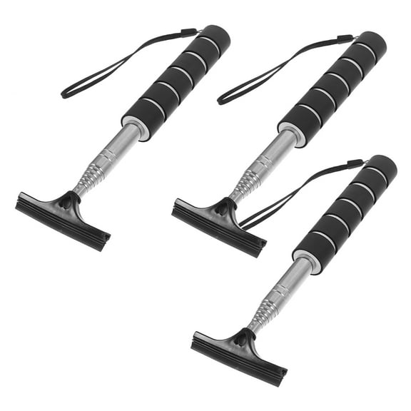 GOOHOCHY 3-Pack Extendable Car Rearview Mirror Wipers Mini Squeegees for Foggy, Rainy Weather - Universal Car Window Cleaner Accessories