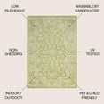 thumbnail image 3 of JONATHAN Y SANTA MONICA 5' Square Area Rug, Tela Bohemian Textured Weave Floral - Green/Cream, SMB100D-5SQ, 3 of 8