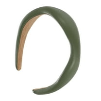 Unique Bargains 1 Pc Classic Elegant Irregular PU Headband for Women for Girls 6.30"x5.51" Green