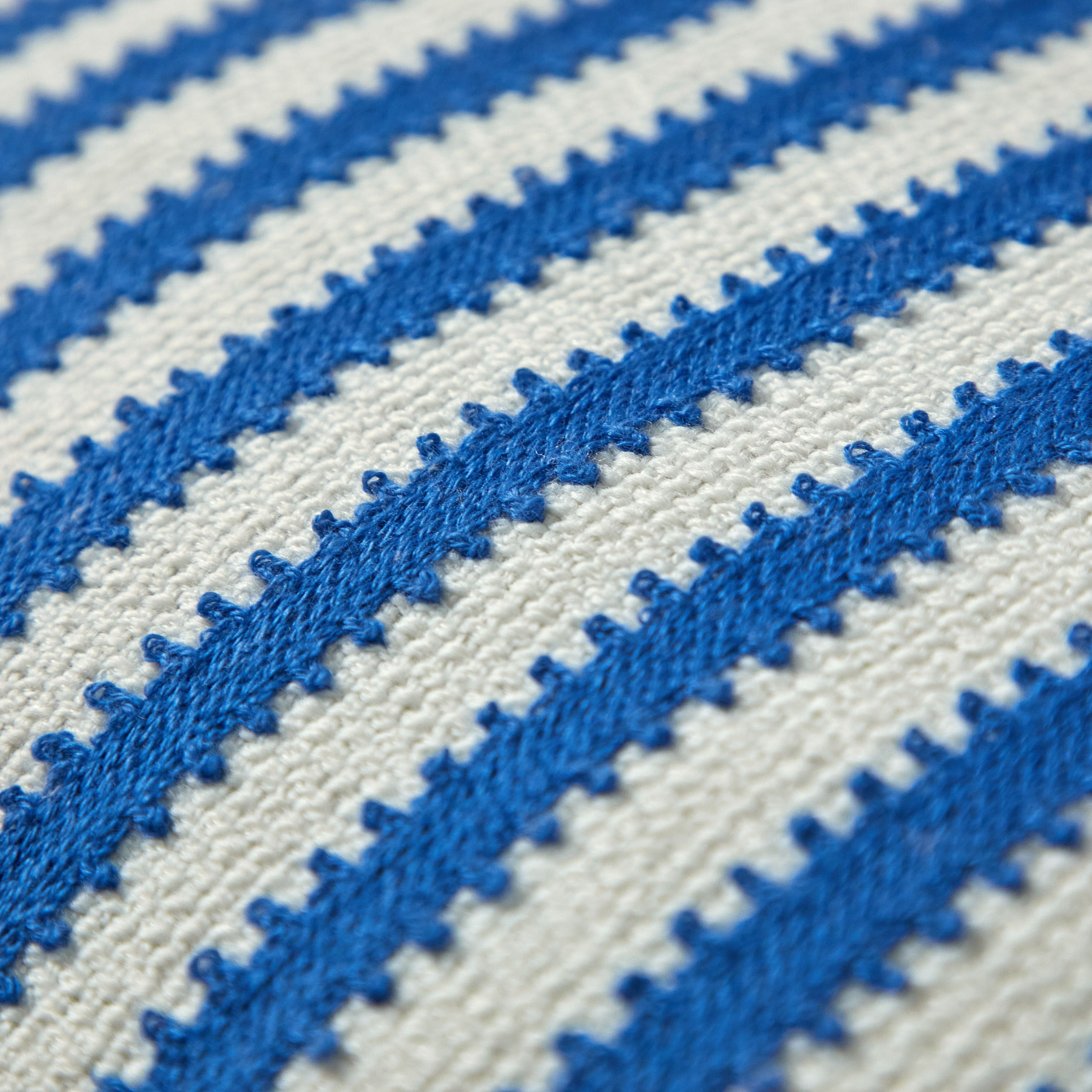 Mainstays by Becky G. & Alejandra Oblong Decorative Pillow, Royal Blue Cabana Stripe, 14" x 20"
