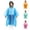 Blue, variant on YUANxueke Raincoats Ponchos for Kids Emergency Long Rain Coat with Hood EVA Waterproof Rain Jackets for Boys and Girls for 3-14 Years
