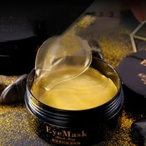 24k Gold Under Eye 60 Pcs Eye Mask Gold Aging Collagen Hyaluronic Under Eye Mask For Removing Dark Circles under Eye Makeup Gel Left Eye Patch Eye Ice Pack Eye Warm Compress Korean Glass Skin Routine